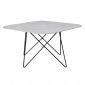 Table Basse en Verre Marbré "Tristar" 80cm Gris|Table Basse|Paris Prix