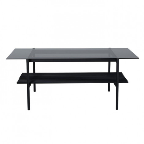 Table Basse en Verre "Von Staf" 120cm Noir|Table Basse|Paris Prix