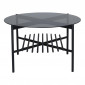 Table Basse en Verre "Von Staf" 80cm Noir|Table Basse|Paris Prix