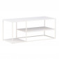 Table Basse Avec Étagères "Staal" 120cm Blanc|Table Basse|Paris Prix