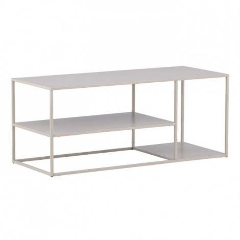 Table Basse Avec Étagères "Staal" 120cm Beige|Table Basse|Paris Prix