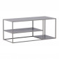 Table Basse Avec Étagères "Staal" 120cm Gris Clair|Table Basse|Paris Prix