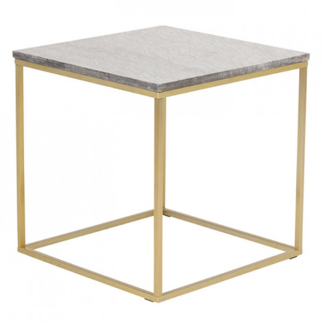 Table Basse en Marbre "Estelle" 50cm Gris|Table Basse|Paris Prix