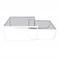 Lot de 2 Tables Basses en Verre "Rocker" 80cm Blanc|Table Basse|Paris Prix
