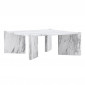 Table Basse Effet Marbre "Rogaland" 100cm Blanc|Table Basse|Paris Prix