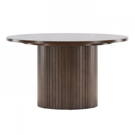 Table Basse Design Nervuré "Bianca" 80cm Marron|Table Basse|Paris Prix