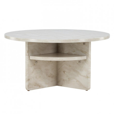 Table Basse Effet Marbre "Alesund " 85cm Beige|Table Basse|Paris Prix