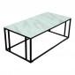 Table Basse Design "Rock" 120cm Blanc|Table Basse|Paris Prix