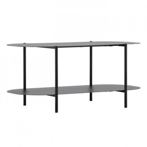 Table Basse Ovale "Recife" 100cm Noir|Table Basse|Paris Prix