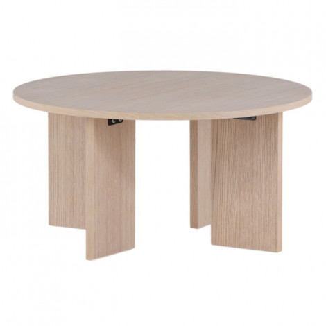 Table Basse Ronde Design "Askeron" 80cm Naturel|Table Basse|Paris Prix