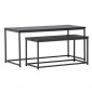 Lot de 2 Tables Basses Gigognes "Mallan" 100cm Noir|Table Basse|Paris Prix
