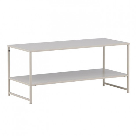 Table Basse Avec Étagère "Staal" 102cm Beige|Table Basse|Paris Prix