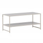Table Basse Avec Étagère "Staal" 102cm Beige|Table Basse|Paris Prix