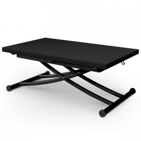 Table Basse Relevable "Higher" 57-114cm Noir Carbone|Table Basse|Paris Prix