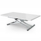 Table Basse Rectangulaire "Higher" 150cm Blanc Laqué|Table Basse|Paris Prix