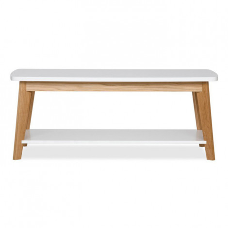 Table Basse Design "Kensal" 115cm Chêne & Blanc|Table Basse|Paris Prix