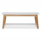 Table Basse Design "Kensal" 115cm Chêne & Blanc|Table Basse|Paris Prix
