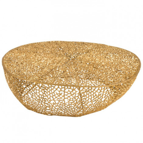 Table Basse Design "Corail" 114cm Or|Table Basse|Paris Prix