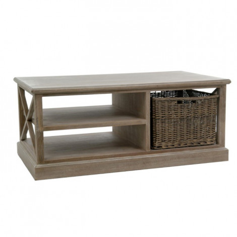 Table Basse 1 Panier "Catherine" 120cm Naturel|Table Basse|Paris Prix