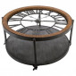 Table Basse Ronde en Métal "Chrono" 89cm Noir|Table Basse|Paris Prix