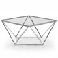 Table Basse Design en Verre "Luna" 80cm Argent|Table Basse|Paris Prix