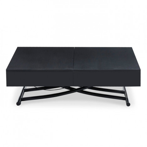 Table Basse Relevable "Lift" 120-190cm Noir Mat|Table Basse|Paris Prix