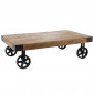 Table Basse à Roulettes en Bois "Til" 117cm Naturel|Table Basse|Paris Prix