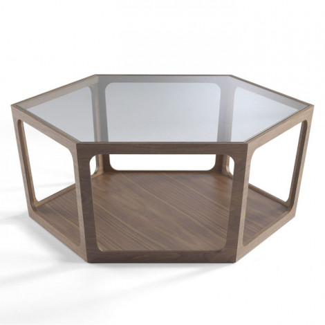 Table Basse Design en Verre "Amelia" 92cm Naturel|Table Basse|Paris Prix