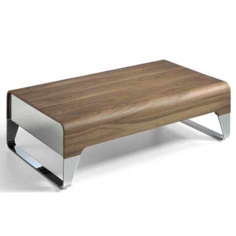 Table Basse Design 2 Tiroirs "Kinabi" 120cm Naturel|Table Basse|Paris Prix