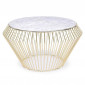 Table Basse Design en Marbre "Sany" 80cm Blanc|Table Basse|Paris Prix