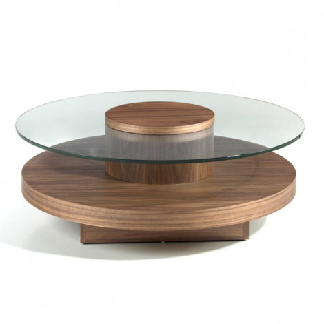 Table Basse Bois & Verre "Wada" 100cm Naturel|Table Basse|Paris Prix
