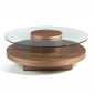 Table Basse Bois & Verre "Wada" 100cm Naturel|Table Basse|Paris Prix