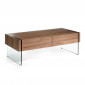 Table Basse 2 Tiroirs "Delma" 127cm Naturel|Table Basse|Paris Prix