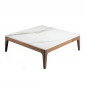 Table Basse Bois & Marbre "Colai" 100cm Blanc|Table Basse|Paris Prix
