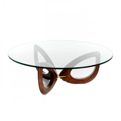 Table Basse Ronde "Vuja" 120cm Naturel|Table Basse|Paris Prix