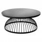 Table Basse Ronde Design "Kushi" 90cm Noir|Table Basse|Paris Prix