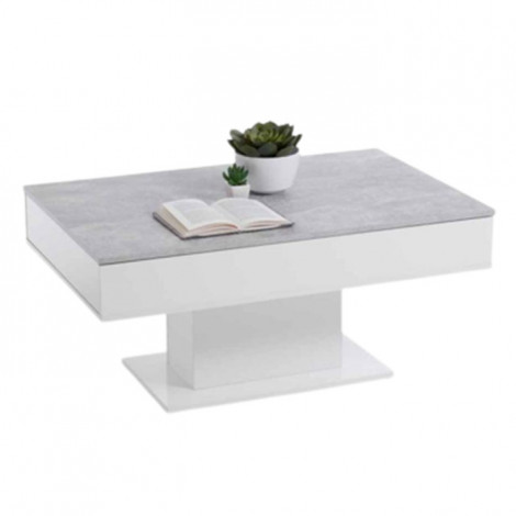 Table Basse Design "Lavola" 100cm Gris & Blanc|Table Basse|Paris Prix