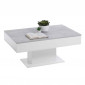 Table Basse Design "Lavola" 100cm Gris & Blanc|Table Basse|Paris Prix