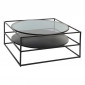 Table Basse Design Verre & Métal "Yoho" 90cm Noir|Table Basse|Paris Prix