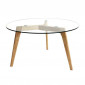 Table Basse en Verre "Ronde" 80cm Transparent|Table Basse|Paris Prix