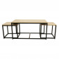Lot de 3 Tables Basses "Seattle" 90cm Naturel|Table Basse|Paris Prix