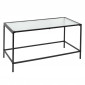 Table Basse Design Métal & Verre "Rosa" 80cm Noir|Table Basse|Paris Prix