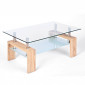 Table Basse en Verre "Leny" 100cm Naturel|Table Basse|Paris Prix