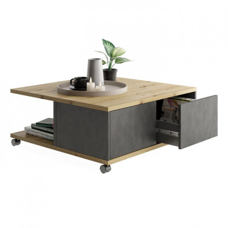 Table Basse Design "Volgan" 70cm Chêne|Table Basse|Paris Prix