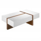 Table Basse en Bois Design "Ruty" 120cm Blanc|Table Basse|Paris Prix
