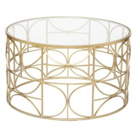 Table Basse Ronde Design "Suite" 71cm Or|Table Basse|Paris Prix