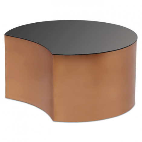Table Basse Design "Sela" 63cm Cuivre & Noir|Table Basse|Paris Prix