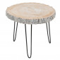 Table d'Appoint Gigogne "Albo" 49cm Gris & Naturel|Table Basse|Paris Prix