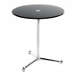 Table d'Appoint Design "Limana" 50cm Noir & Chromé|Table Basse|Paris Prix