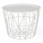 Table d'Appoint Design "Filaire" 52cm Blanc|Table Basse|Paris Prix